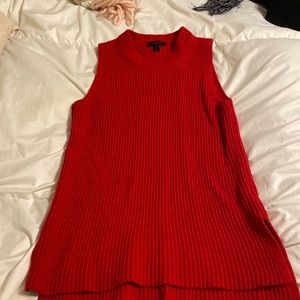 Red J crew sleeveless sweater